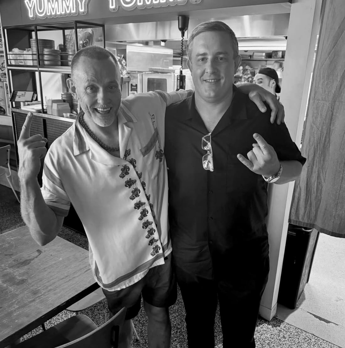 Two No Cants members at a food hall